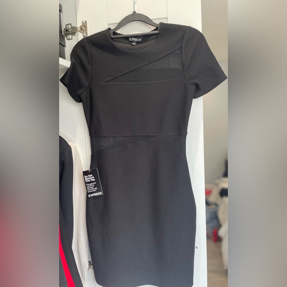 Express Black Textured Dress